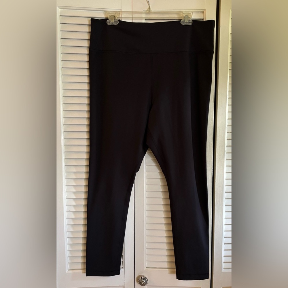 LANDS END SPORT plus size leggings 1x BLACK full length